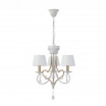 Distribuidor - Lâmpadas Diversas | Lâmpadas Clássicas | LAMPARA CRASAS 3XE14 BLANCO/ORO REGX49X49 CM Ref: 151553075